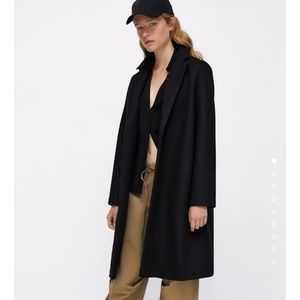 Black Zara Lapel Coat